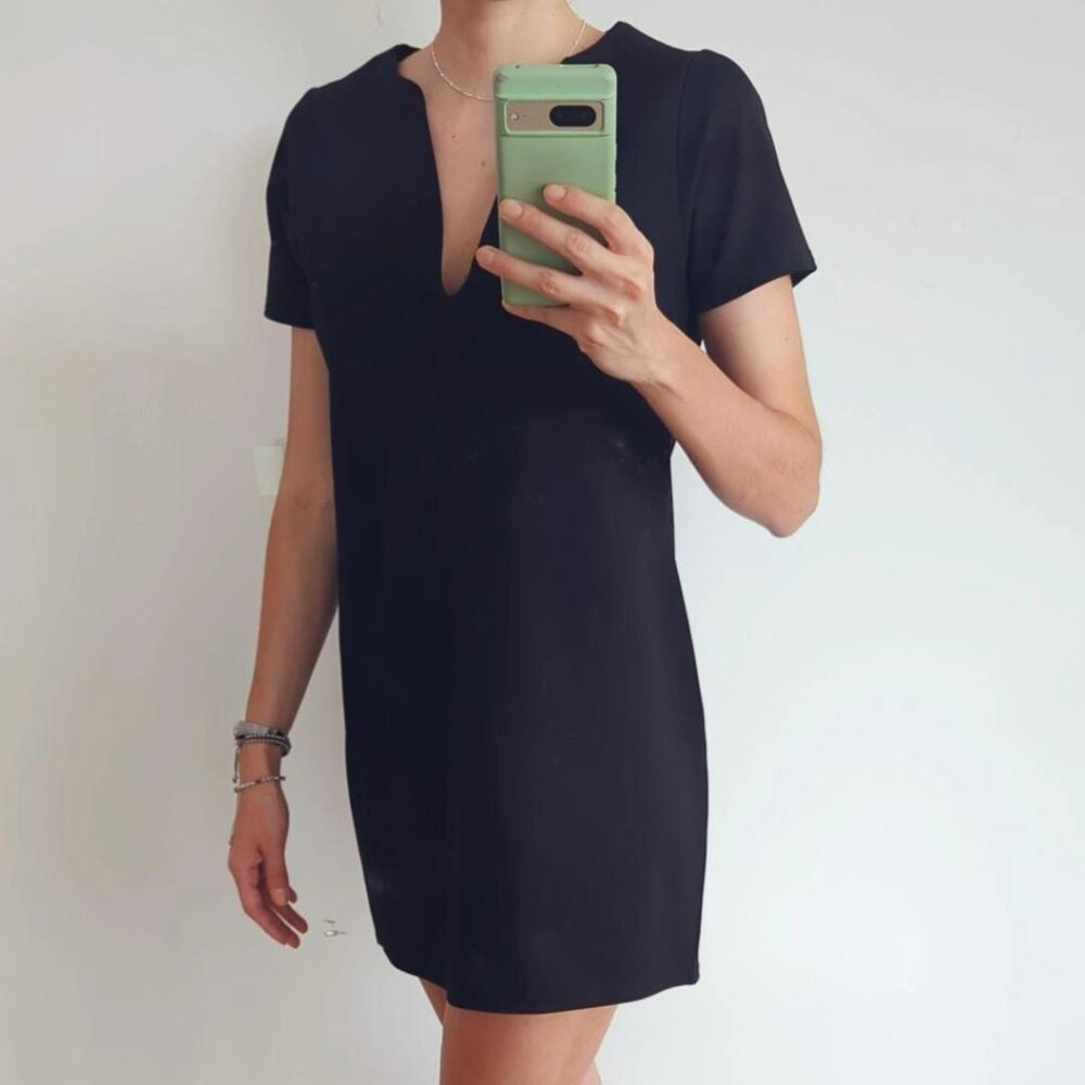 ASOS mini viscose black dress, A line , size medium